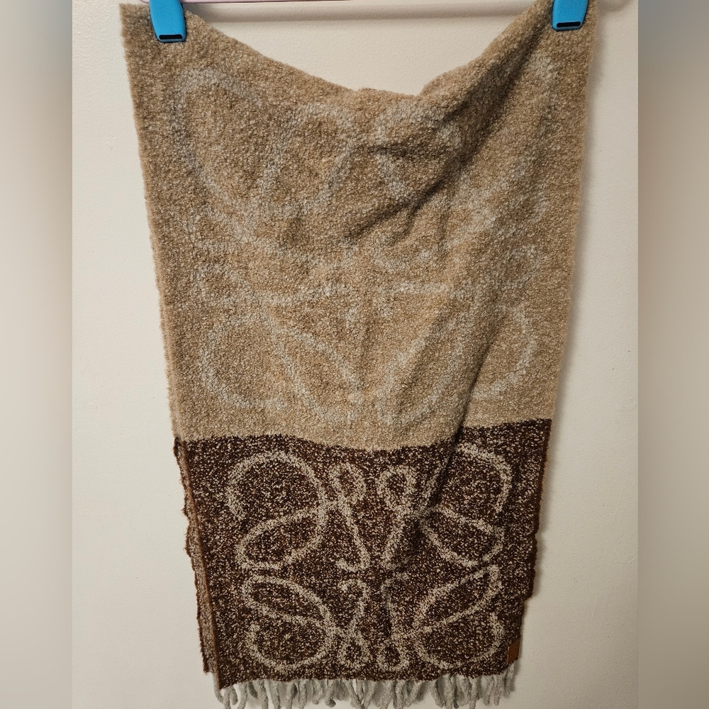 Brown and Tan Patterned Wrap
